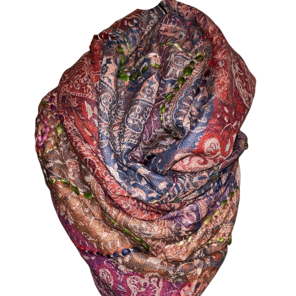 Raj Multicolor Paisley Infinity Scarf - Elegant - Raj #1